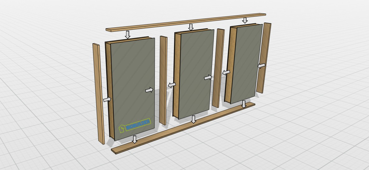 Montage van BB-SIP gevelpanelen met I-Joist en houten balken